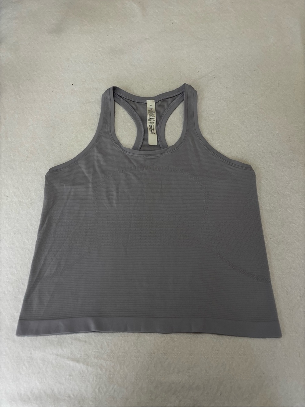 lululemon athletica Gray/ Light Purple Racerback Tank Top